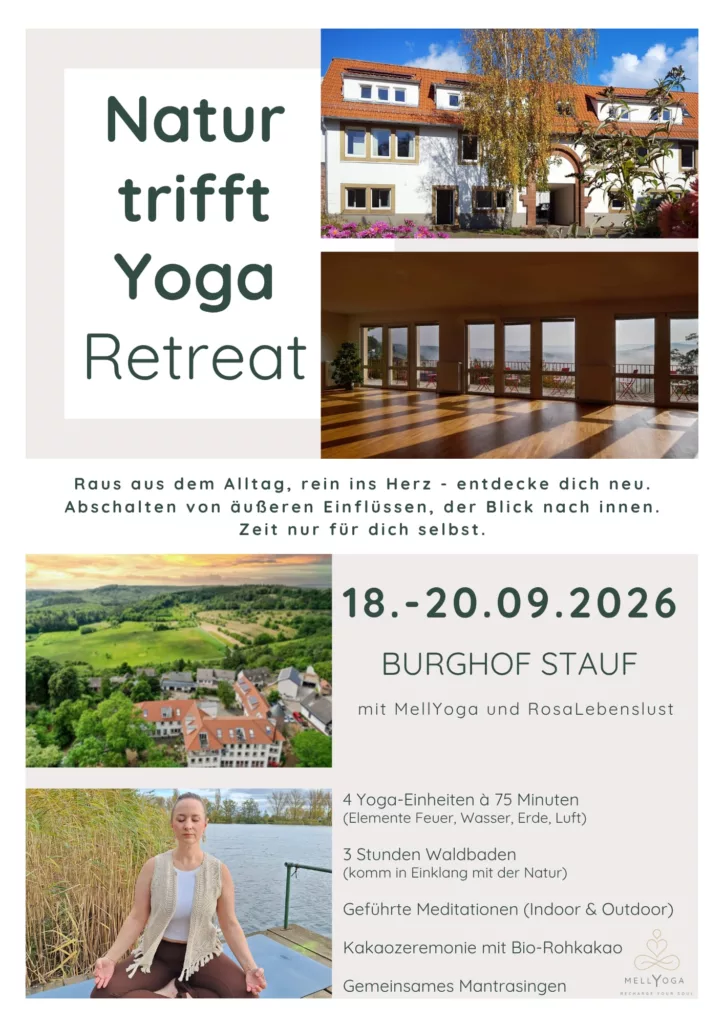 Wochenend-Retreat - Natur trifft Yoga mit MellYoga 2026 im Burghof Stauf, Eisenberg